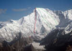 [New route on Cho Oyu (red line), 2 kb]