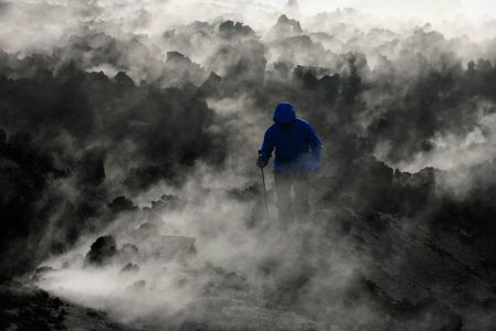 [Exploring the cooling lava fields. Eyjafjallajokull eruption April 2010, 2 kb]