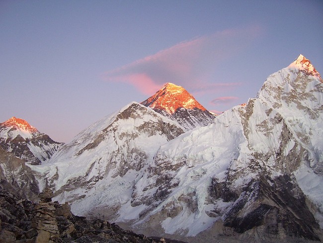 Everest at Sunset, seen from Kala Pattar, Nepal.  © THE.WALRUS