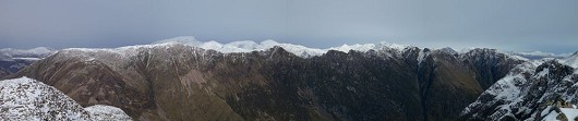 Aonach Eagach (with wintery Mamores and the Ben behind)  © Mike