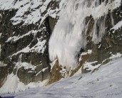 Avalanche Argentiere Chamonix (spot the people)