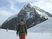Monch, next door to the Eiger. Nollen ice bulge over my right shoulder