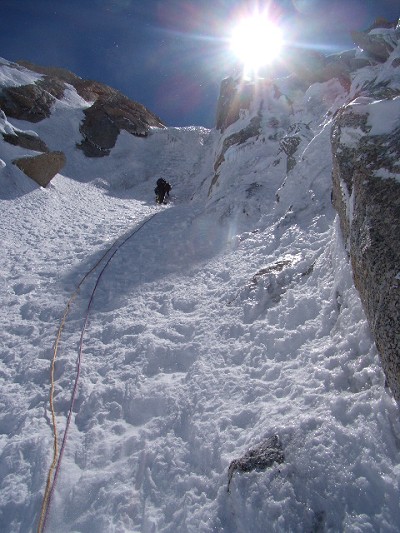 Andy in the Chere Couloir  © Charlie Boscoe