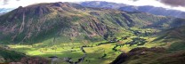 Looking down into Langdale from Pike O Blisco