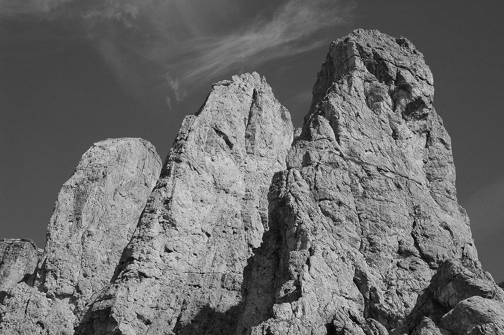 The 3 peaks at the Sella Pass  © thebigdon