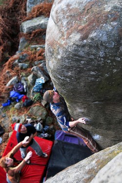 Another view of Dan Varian on his ground-up repeat of Superbloc  © George Taylor