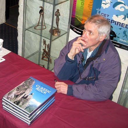 Ken Wilson contemplating his next book, Bouldering Classics of The UK  © Mick Ryan - UKClimbing.com
