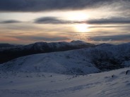 Sunset over Snowdon from Carnedd Llewelyn
