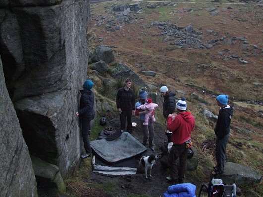 People gathered round West Side Story, Burbage West.  © Dan Lane