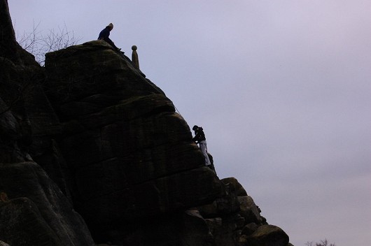 Me climbing at Birchen Edge on Sail Buttress!  © natalie28