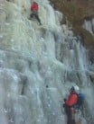 The Worcester lads on the ice at Torpantau Falls