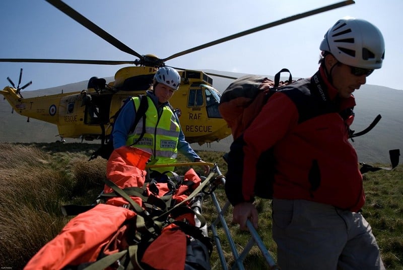 Helicopter support for the rescue team  © Mark Reeves