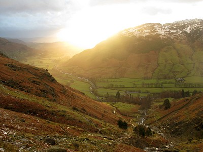 Looking down into Langdale from Mill Gill  © Michael Ryan