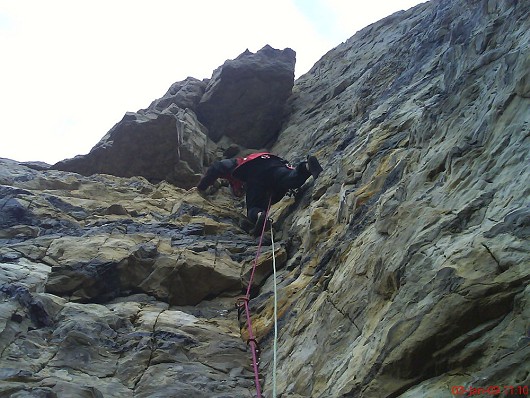 Rich leading first pitch prior to traverse  © mick1jones