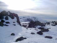 Great End summit after climbing Central Gully - looking towards Scafell Pike