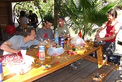 Enjoying a spot of lunch on the josito campground  © lovetoclimb/various photographers