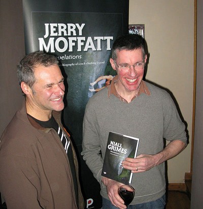 ....and a few years later Duncan Noakes helps write the biography of his hero (Jerry Moffatt and Niall Grimes). © Mick Ryan UKC/UKH  © Mick Ryan - UKClimbing.com
