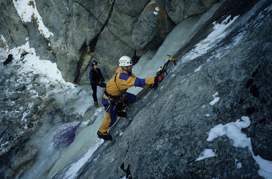 George McEwan on thin ice at Boulder Canyon  © George McEwan