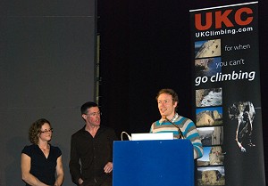 Dominic Green accepting the prize for the Best Film at ShAFF 2009 - Andy Parkin: A Life In Adaptation  © Alan James
