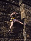 George Christie at the Finnieston Walls Glasgow c1983. Note shorts with red lips all over and diver belt