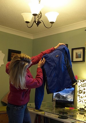 Sarah Stirling gets to grips with the Vapour-Rise Trail Jacket  © Sarah Stirling/ Rab