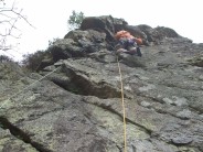 Second pitch of 'Fly on the wall', Dewerstone.