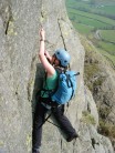 Me climbing on middlefell buttress....the last pitch!