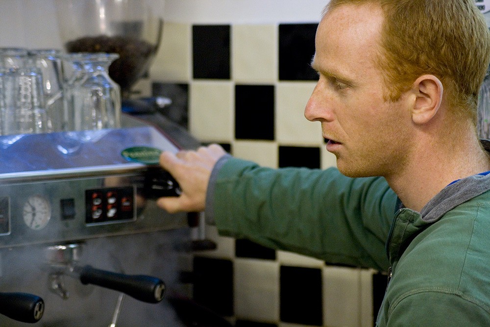 Jim McCormack - master of the Coffee Machine  © Jack Geldard