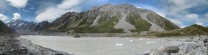 A panoramic view of the Hooker Glacier Lake.