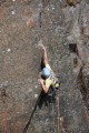 Monkey boy on Khyber Wall - E2-5c - Cheesewring Quarry