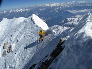 Makalu in Winter: Simone Moro and Denis Urubko successful ascent.  ©  Simone Moro