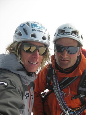 Matt Helliker and Jon Bracey on the summit of Mt Grosvenor  © Matt Helliker / Jon Bracey
