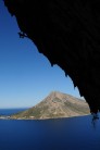 Unknown climber on Aegialis (F7c), Grande Grotta, Kalymnos