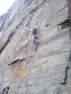 Daffydd on Pleasant Valley Sunday at the Gap South Wales. 

This is the beta for the crux