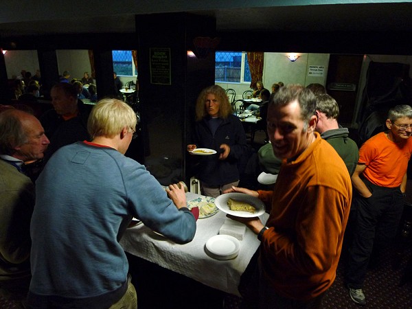 Free chips and sandwiches at all BMC area meetings have contributed to increased attendance.  © Mick Ryan - UKClimbing.com