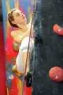 15-year-old Ellen Macaskill from Inverness competes in the Scottish Youth Climbing Championships in Aviemore.