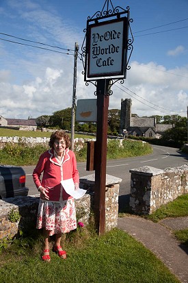 Mrs Weston with her letter from the Cabinet Office informing her of the award  © John Eales