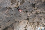 Hanging out on Dame de Sabart (8a). At this grade it only crosses half of the roof!