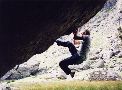 Richie B at the Cromlech Boulders  © Jay Dubbya