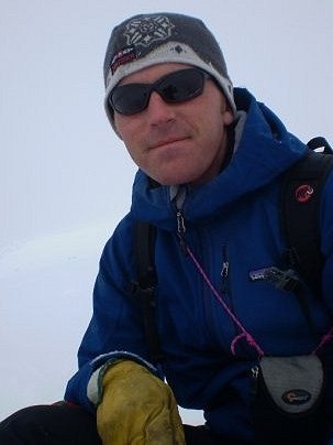 Dan Goodwin on top of number 4 gully, Ben Nevis