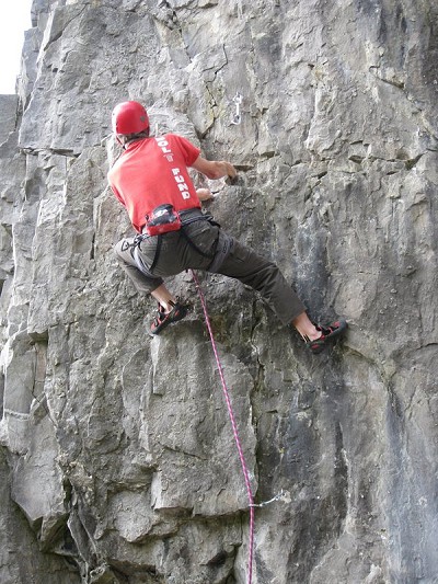 Dave Musgrove on Cave and Crag  © Nigel Baker