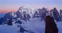 Sunrise on Mont Blanc from the Dent du Geant