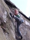 My flying, mid air foot on Fox House Flake at Burbage South.