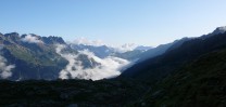 Chamonix Valley from Plan de l'Aiguille, early morning