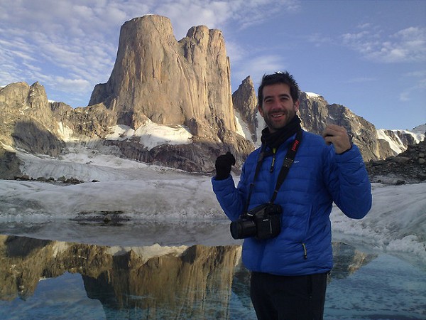 Alastair Lee, currently filming on Baffin Island. The Asgard Project film is premiering at this year's Kendal.  © Alastair Lee and The Asgard Project