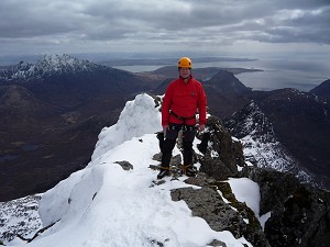 Peeley.b on the summit of Sgurr nan Gillean, Isle of Skye.  © Peeley.b