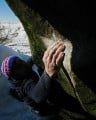 Bouldering in the snow