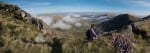 Enjoying stunning scenery after climbing Mur Y Nwl and Pinnacle Wall, Craig Yr Ysfa, Carneddau.