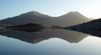 Sgurr an Fhuarain and Sgurr Mor reflected in Loch Quoich