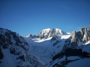 This is a picture of Mont Blanc looking at it from the Moine  at around 6am